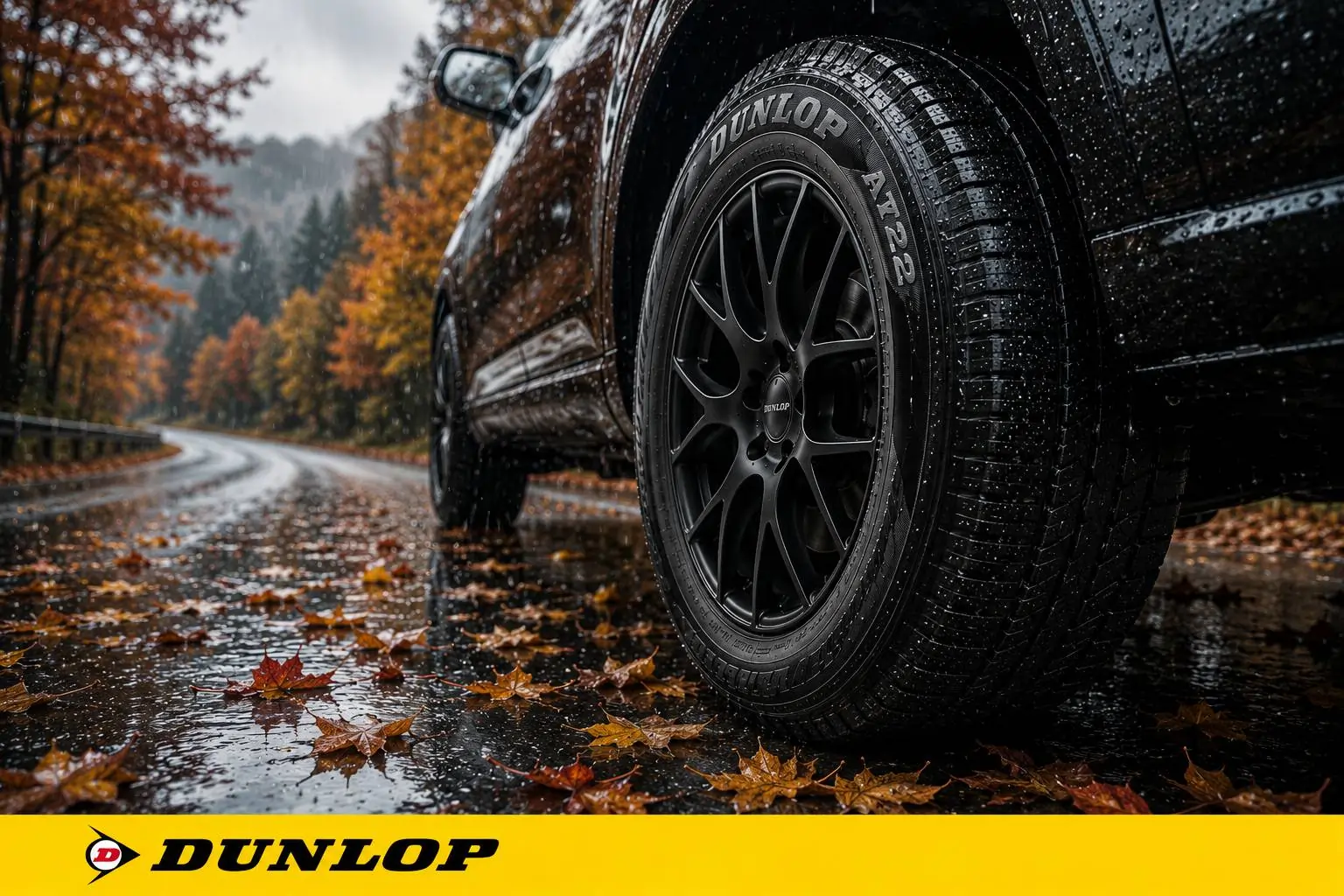لاستیک DUNLOP در هوای پاییزی
